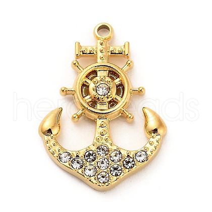 304 Stainless Steel Crystal Rhinestone Pendants STAS-P385-07B-G-1