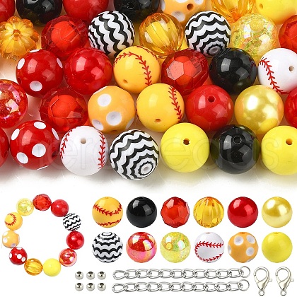 50Pcs Planting Acrylic Beads SACR-CJC0010-01A-1