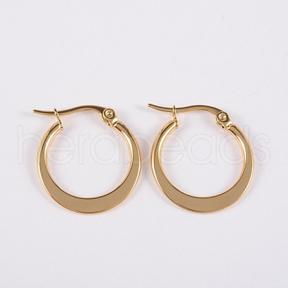 304 Stainless Steel Hoop Earrings EJEW-P040-20-A-1