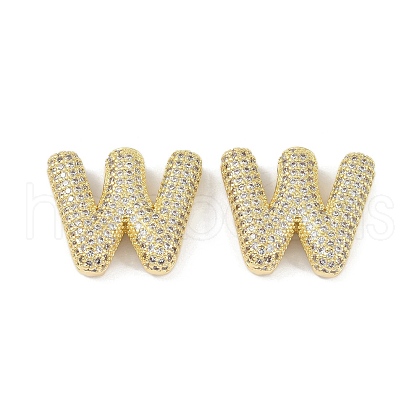 Brass Micro Pave Clear Cubic Zirconia Pendants KK-Z041-01G-W-1
