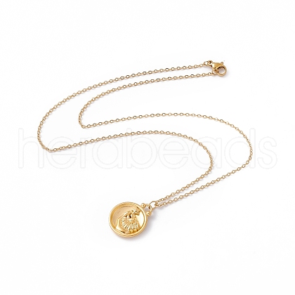 Ion Plating(IP) 304 Stainless Steel Pendant Necklace for Men Women STAS-H169-01J-1