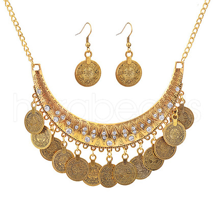 Alloy Rhinestone Coin Jewelry Sets FS-WGB72F4-01-1