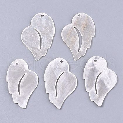 Natural Capiz Shell Pendants SHEL-N026-97-1