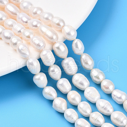 Natural Cultured Freshwater Pearl Beads Strands PEAR-N012-08P-01-1