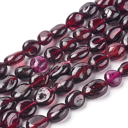 Natural Garnet Beads Strands X-G-L478-52-1
