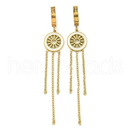 Ion Plating(IP) 304 Stainless Steel Hoop Earrings EJEW-G400-46G-1