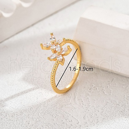 Flower Design Ladies Ring for Daily Wear EU5480-7-1