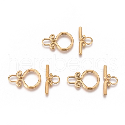 Ion Plating(IP) 304 Stainless Steel Toggle Clasps STAS-L247-004G-1