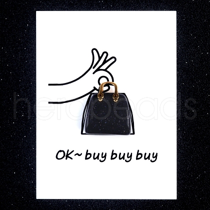 Synthetic Blue Goldstone Handbag Display Decorations PW-WG140F5-24-1