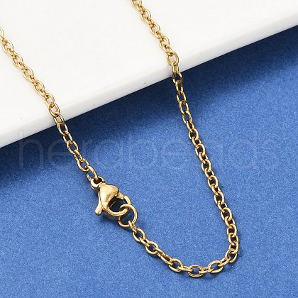 Ion Plating(IP) 304 Stainless Steel Unisex Cable Chain for Necklace STAS-P045-01G-B-1