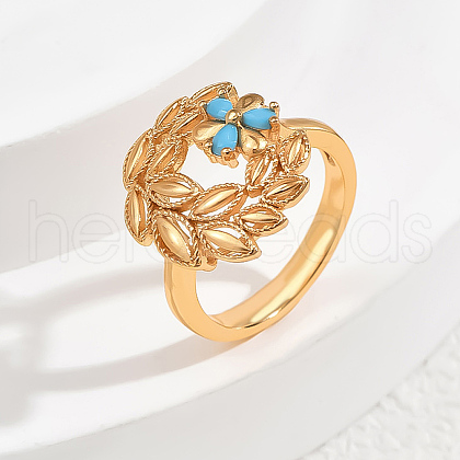 Brass Pave Cubic Zirconia Finger Rings for Women SB6672-4-1