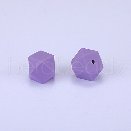 Hexagonal Silicone Focal Beads SI-JX0020A-109-1