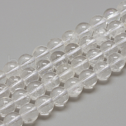 Natural Quartz Crystal Beads Strands G-R446-4mm-29-1