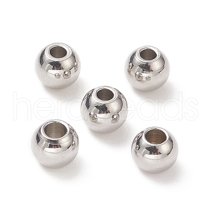 Tarnish Resistant 304 Stainless Steel Round Spacer Beads STAS-N020-18B-1