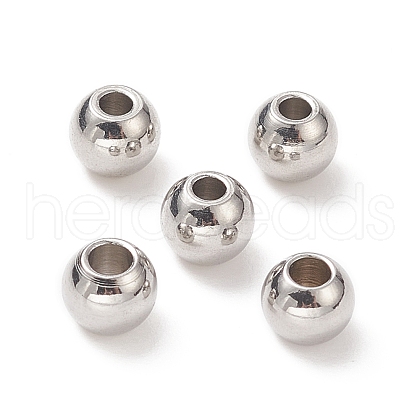 304 Stainless Steel Round Spacer Beads STAS-N020-18B-1