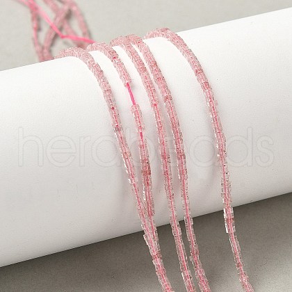 Natural Strawberry Quartz Beads Strands G-G271-G02-1x1.5mm-1