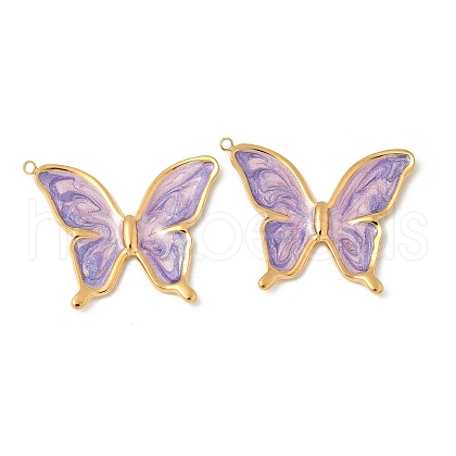 304 Stainless Steel Enamel Pendants STAS-V015-61A-G-1