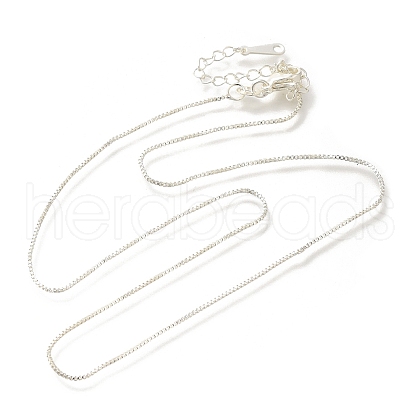 Brass Box Chain Necklaces for Women NJEW-M045-02S-1