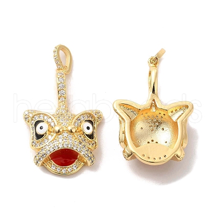 Brass Micro Pave Cubic Zirconia Pendants KK-A180-02G-01-1