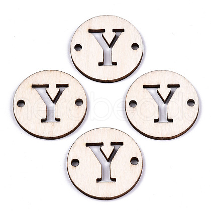 Unfinished Natural Poplar Wood Links Connectors WOOD-S045-140B-01Y-1