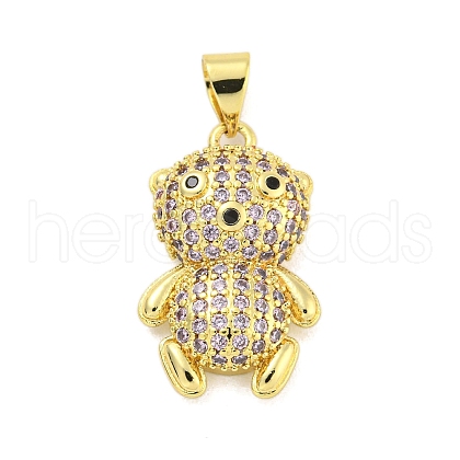 Brass Micro Pave Cubic Zirconia Pendants KK-R159-20C-G-1