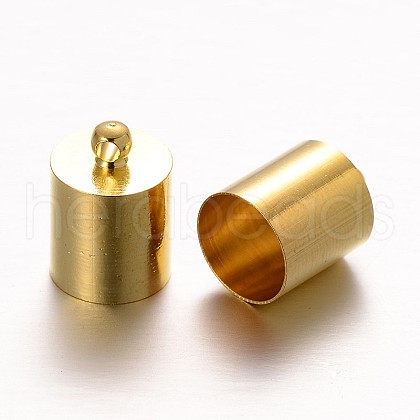 Brass Column Cord Ends KK-F0320-D-07G-1