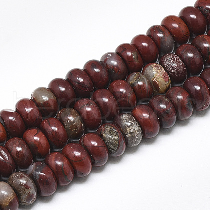 Natural Red Rainbow Jasper Beads Strands G-T122-02I-1