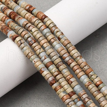 Natural Shoushan Stone Beads Strands G-L624-I10-2x4mm-1