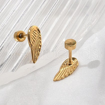 304 Stainless Steel Stud Earrings EJEW-G423-02G-1