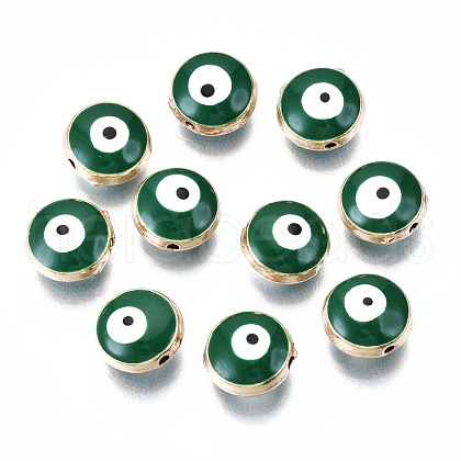 Alloy Enamel Beads ENAM-WH0047-14B-10mm-1