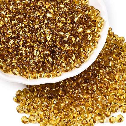 6/0 Baking Paint Transparent Glass Seed Beads X1-SEED-N006-06C-1