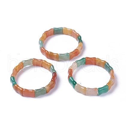 Natural Mixed Aventurine Beads Stretch Bracelets BJEW-L495-23C-1