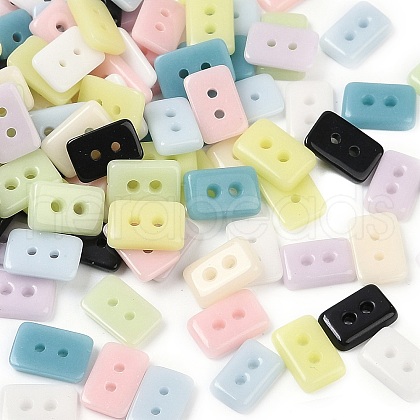 2-Hole Glass Buttons PORC-R010-06-1