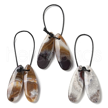 2Pcs Natural Mexican Agate Pendants G-B105-01C-1