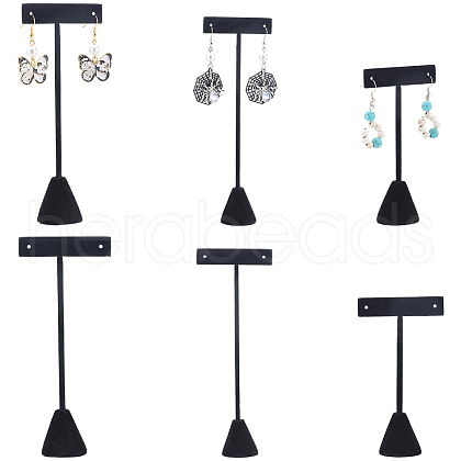 SUNNYCLUE 6Pcs 3 Styles T Shaped Alloy Earring Display Stand EDIS-SC0001-05-1