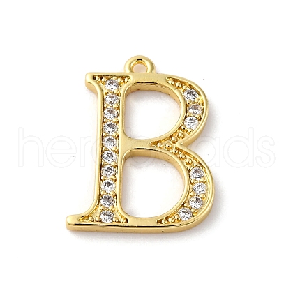 Rack Plating Brass Micro Pave Cubic Zirconia Pendant KK-H449-76G-10-1