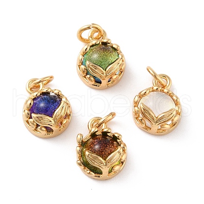 Eco-Friendly Brass Charms KK-H762-02G-1