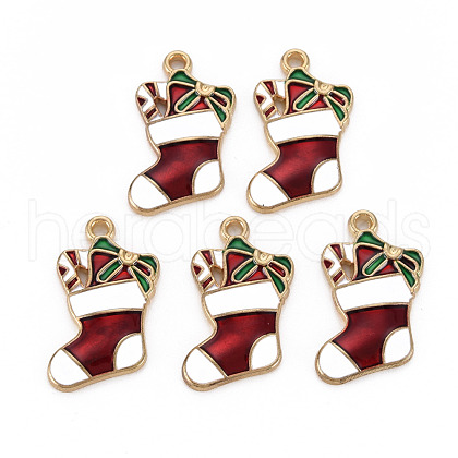 Alloy Enamel Pendants ENAM-N055-006-NR-1