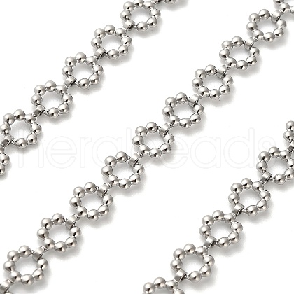 304 Stainless Steel Flower Link Chains CHS-A016-57P-A-1