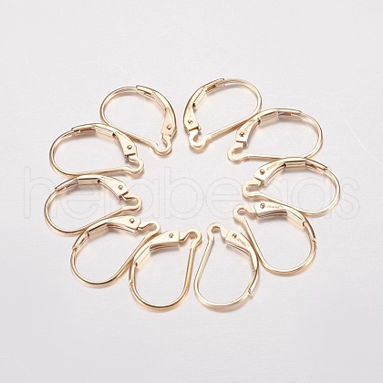 Yellow Gold Filled Leverback Earring Findings KK-K200-04G-1