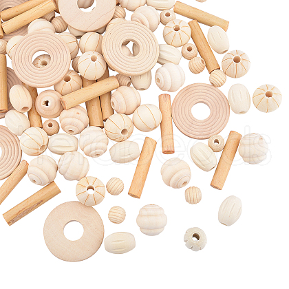 Olycraft Natural Wood Beads WOOD-OC0001-33-1