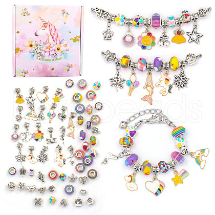 DIY European Bracelet Making Kits DIY-YWC0006-02F-1