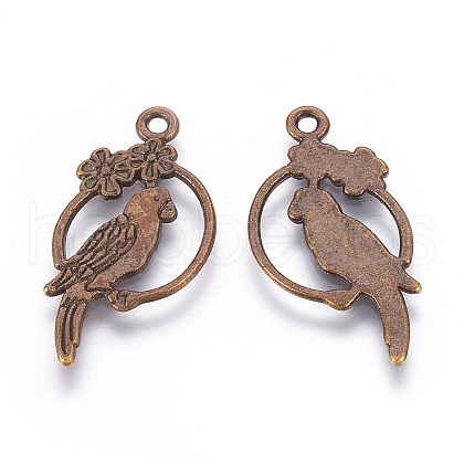 Alloy Tropical Parrot Pendants X-EA10187Y-AB-1
