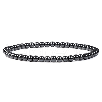 4MM Non-magnetic Hematite Stretch Bracelets RP2095-6-1