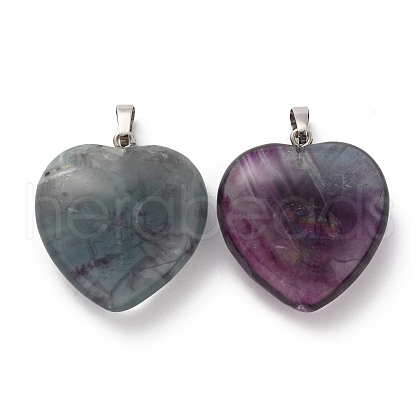 Natural Colorful Fluorite Pendants G-B042-02P-08-1