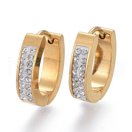 304 Stainless Steel Huggie Hoop Earrings EJEW-L252-018A-01G-1