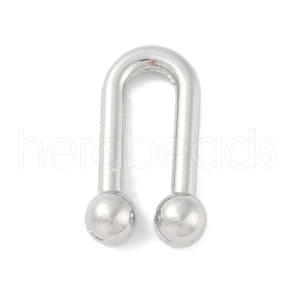 Rack Plating Brass U Shape Links Buckle for Dress Lingria Bikini Swimming Wear Accessories KK-A224-24B-P-1