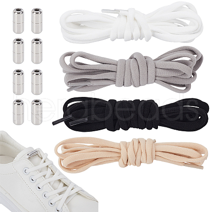 4 Sets 4 Colors Polyester Shoelaces DIY-FG0006-67-1