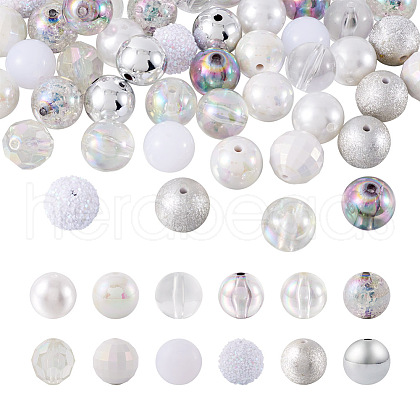 60Pcs 12 Style Acrylic Beads DIY-TA0003-92-1