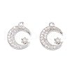   Rack Plating Brass Micro Pave Cubic Zirconia Pendants ZIRC-PH0001-27-1